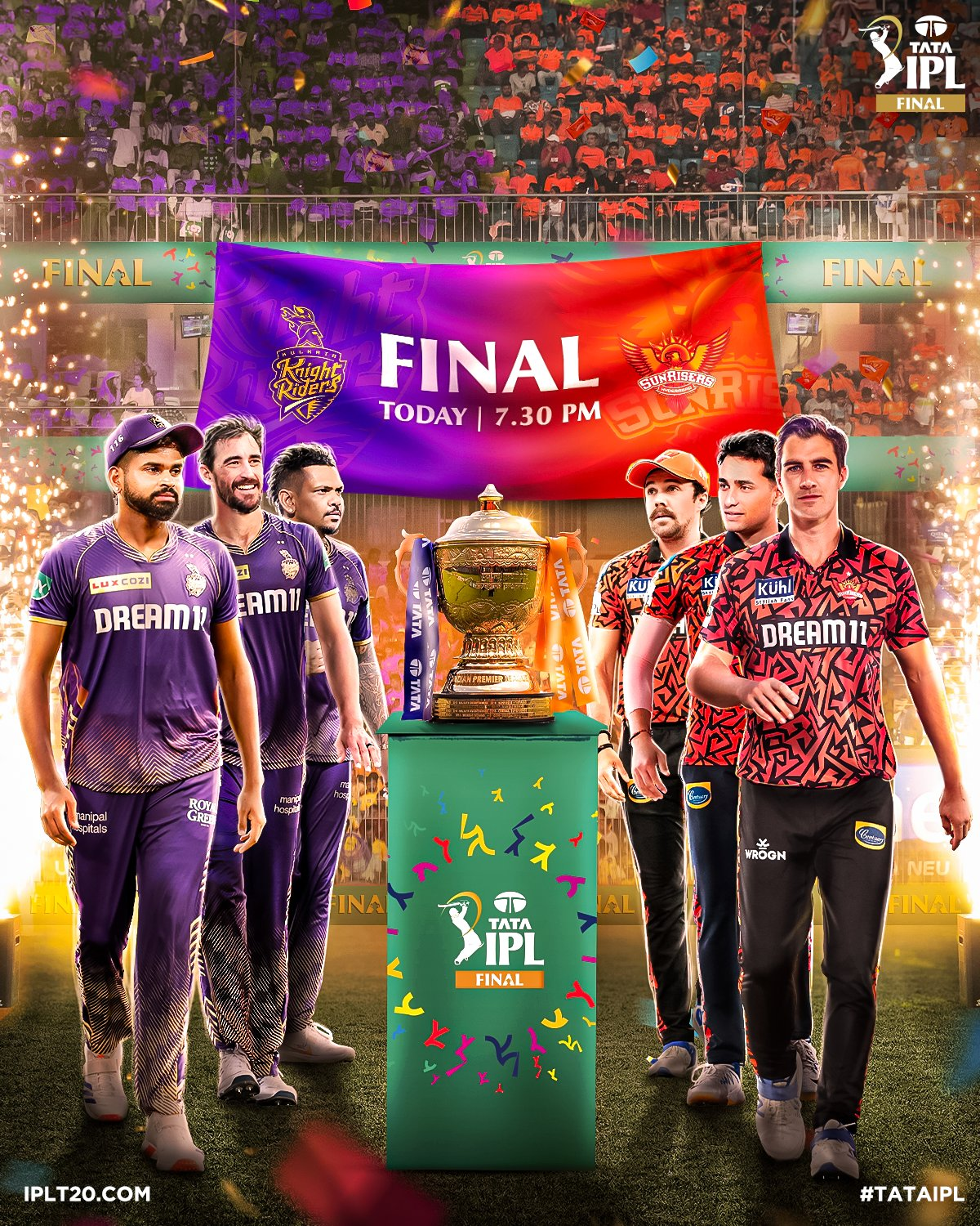Tata IPL 2024- Final- Kolkata Knight Riders VS Sunrisers&nbsp;Hyderabad:
